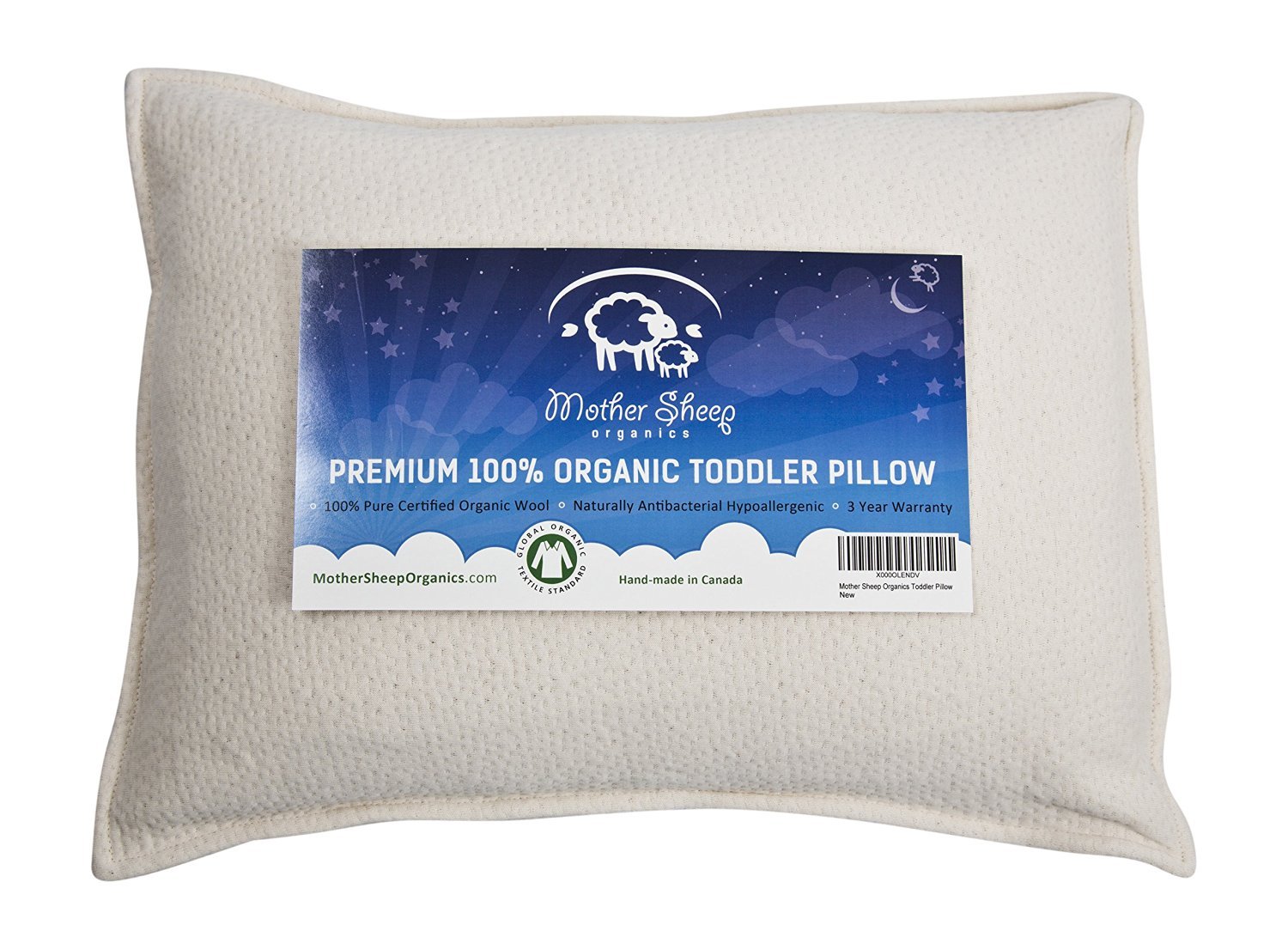 Mother Sheep Organics Organic Wool Toddler and Kids Pillow