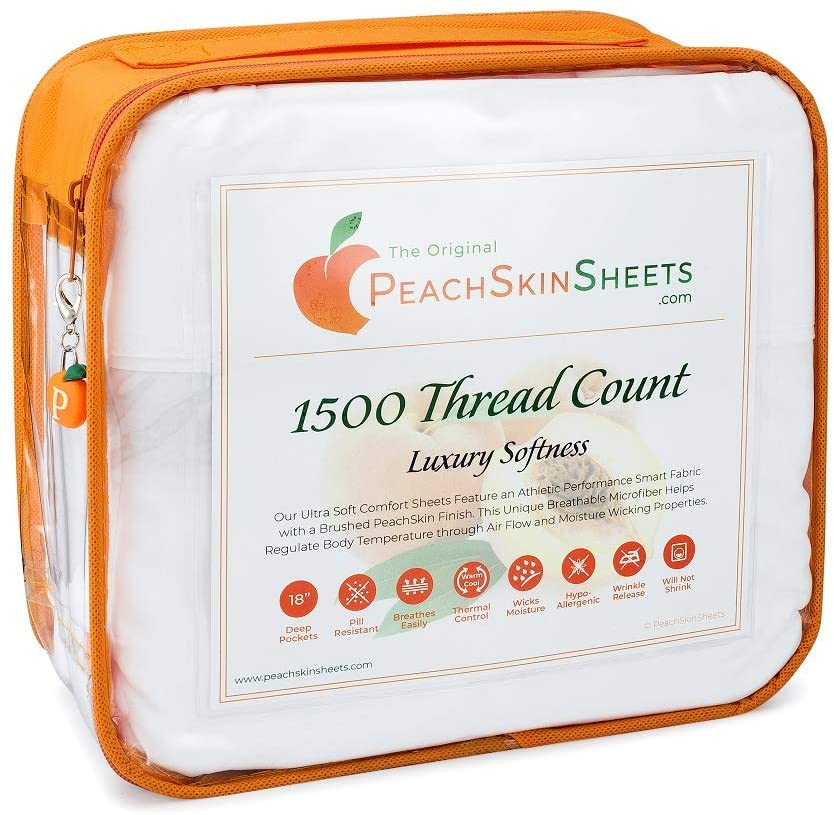 PeachSkinSheets Night Sweats Queen Sheet Set packed