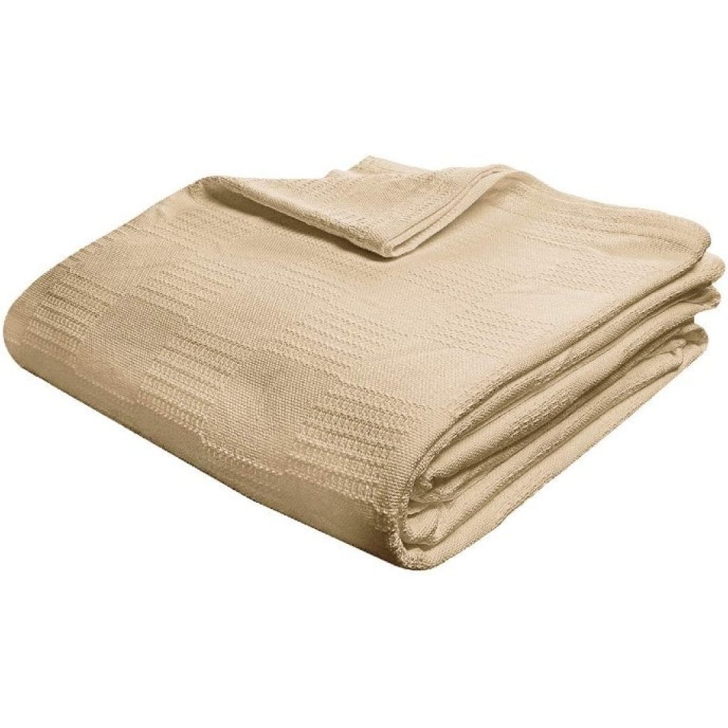 Utopia Bedding Premium Summer Cotton Blanket Queen Beige side view