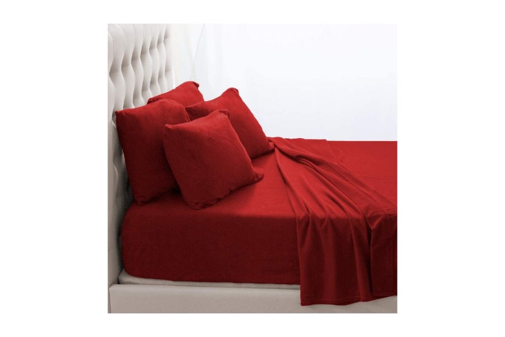 Bare Home Super Soft Fleece Sheet Set on bed
