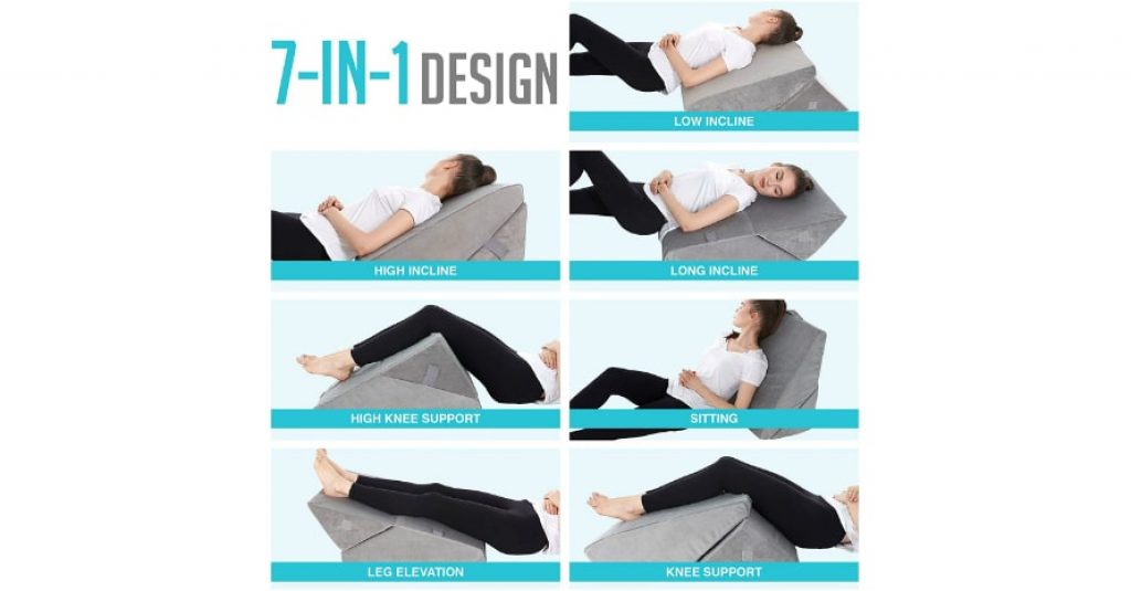 Bed Wedge Pillow 7 in 1