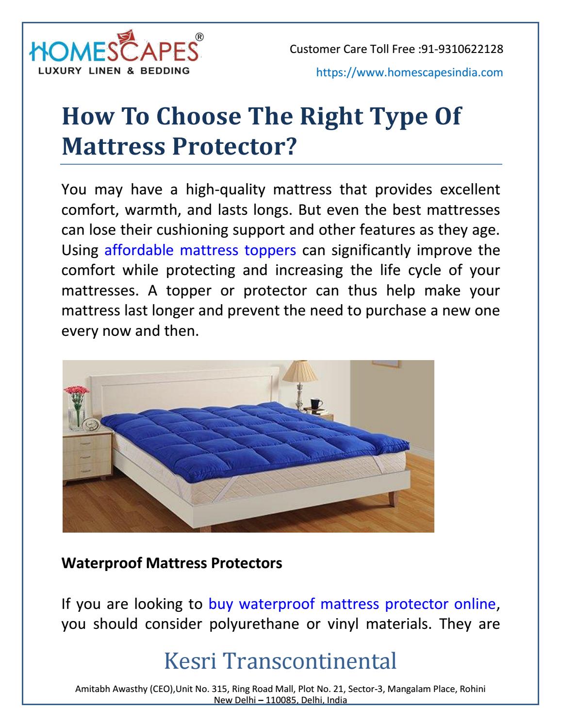 How To Choose The Right Mattress Protector